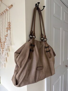 LIEBESKIND BERLIN Taupe Leather Shoulder Bag - Women